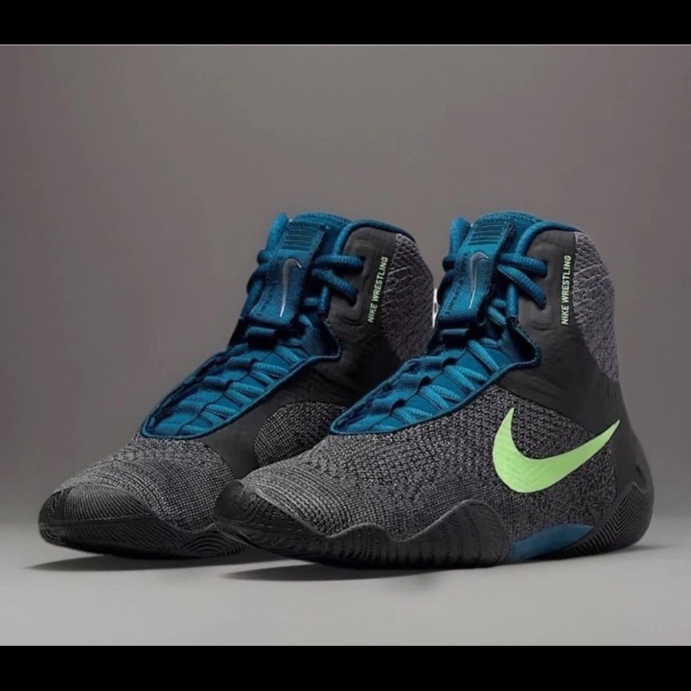 Nike Tawa Mens 6.5 Shoes Anthracite Grey Blue Black Wrestling Boxing Sneakers SE